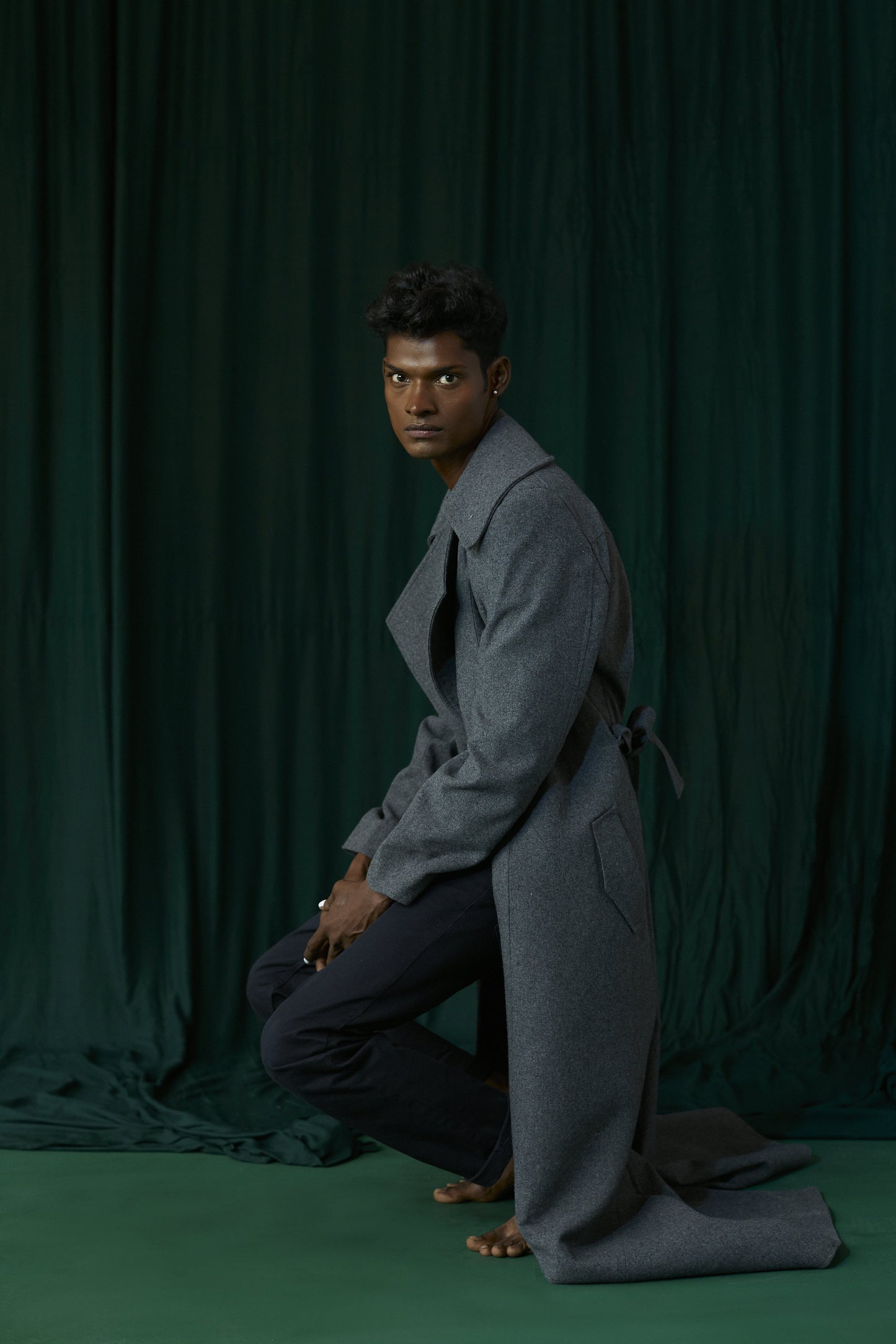 Heather Grey Long Coat