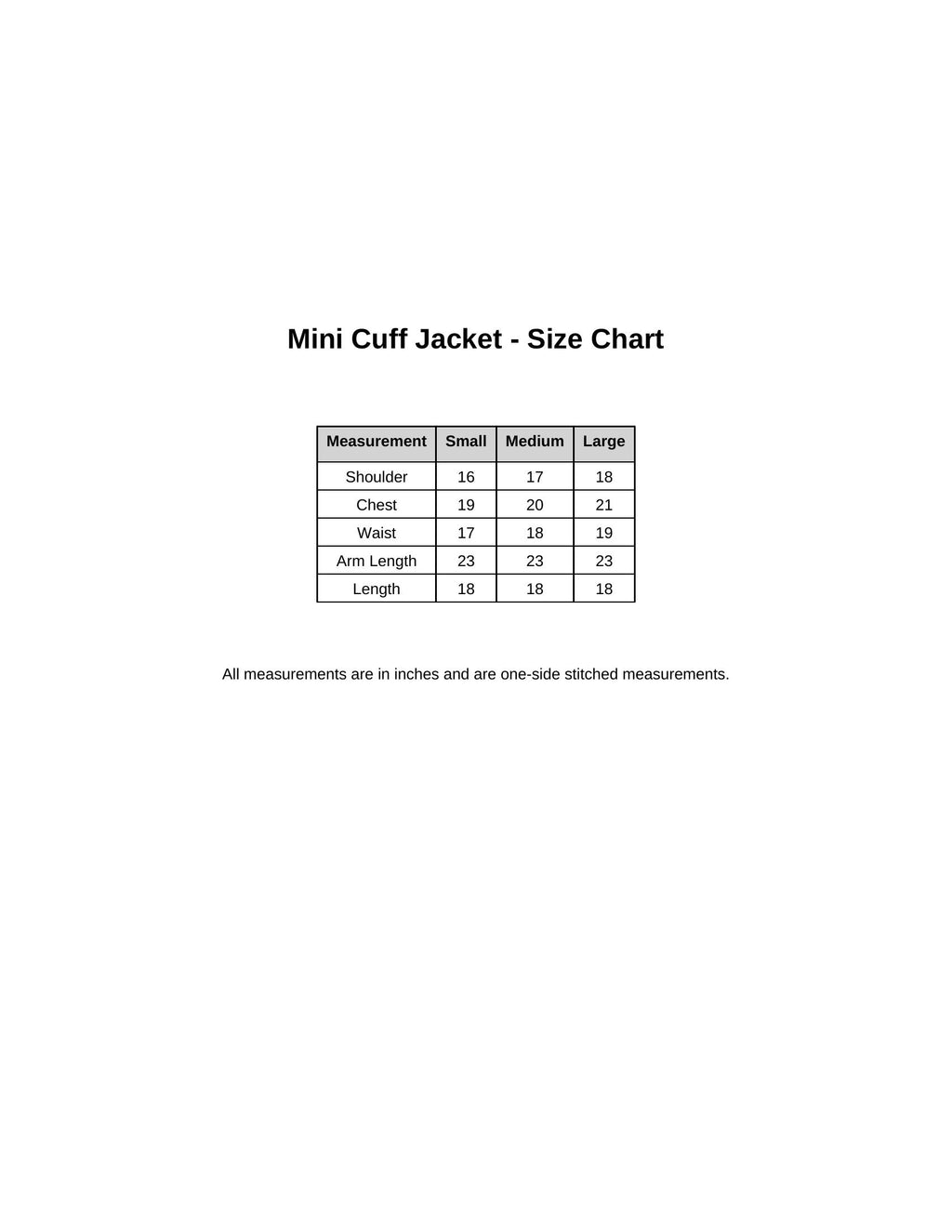 Mini Cuff Jacket And Capri