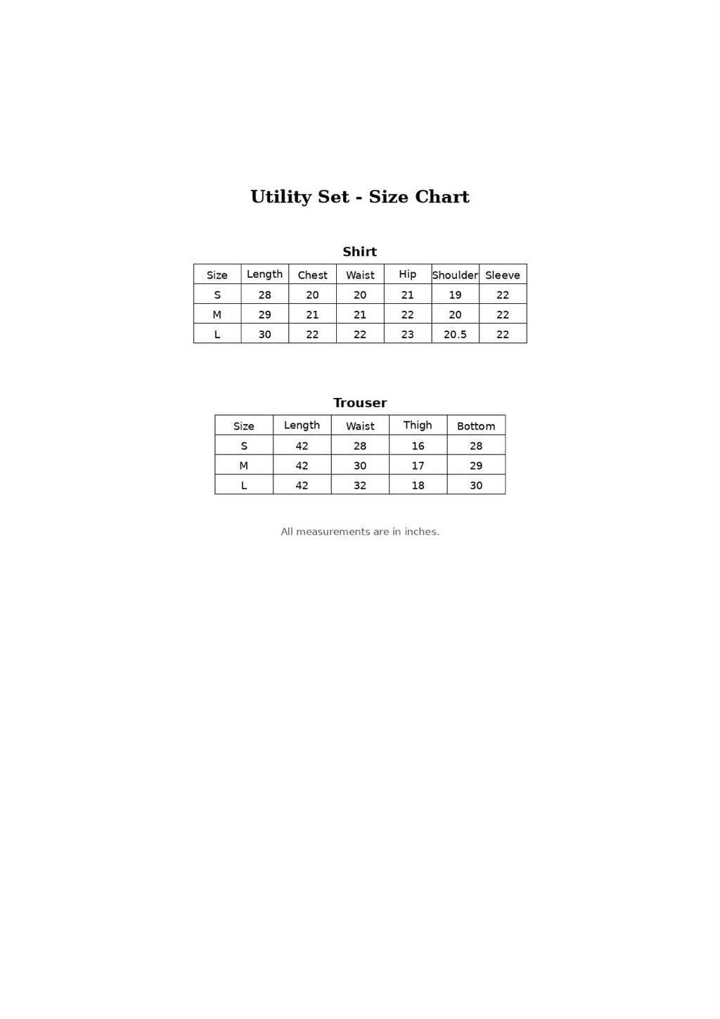 UTILITY SET