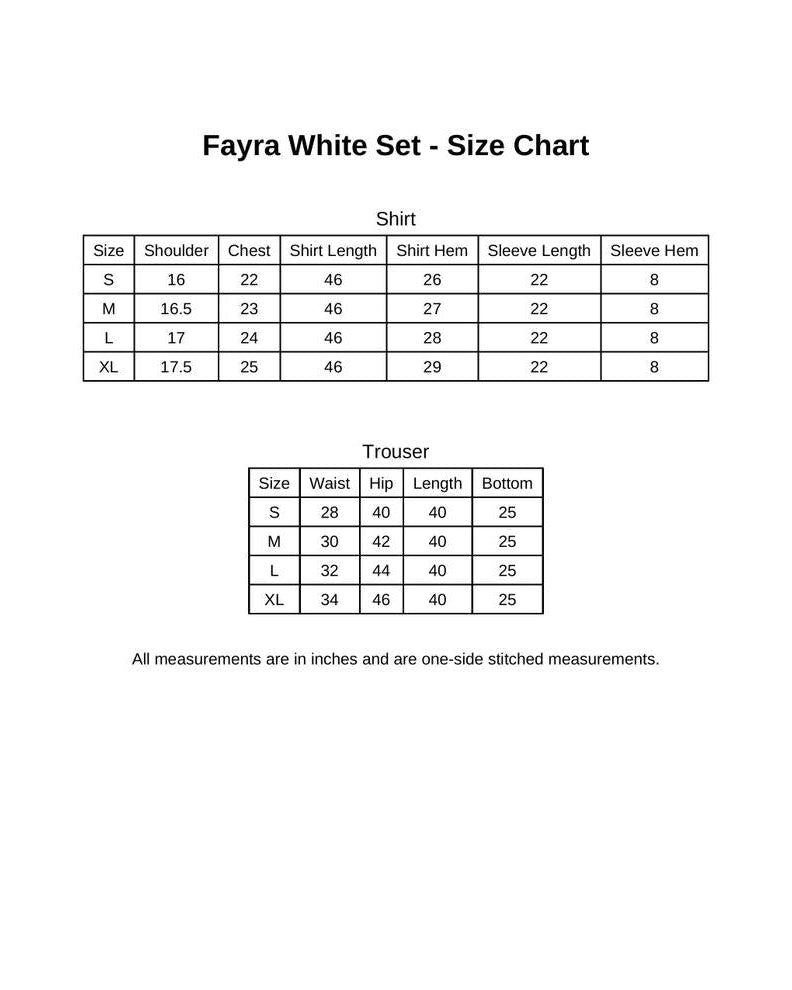FAYRA WHITE SET